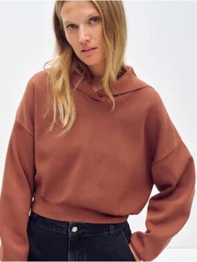 NAADAM Rust Brown Cowl-Neck Pullover Sweater